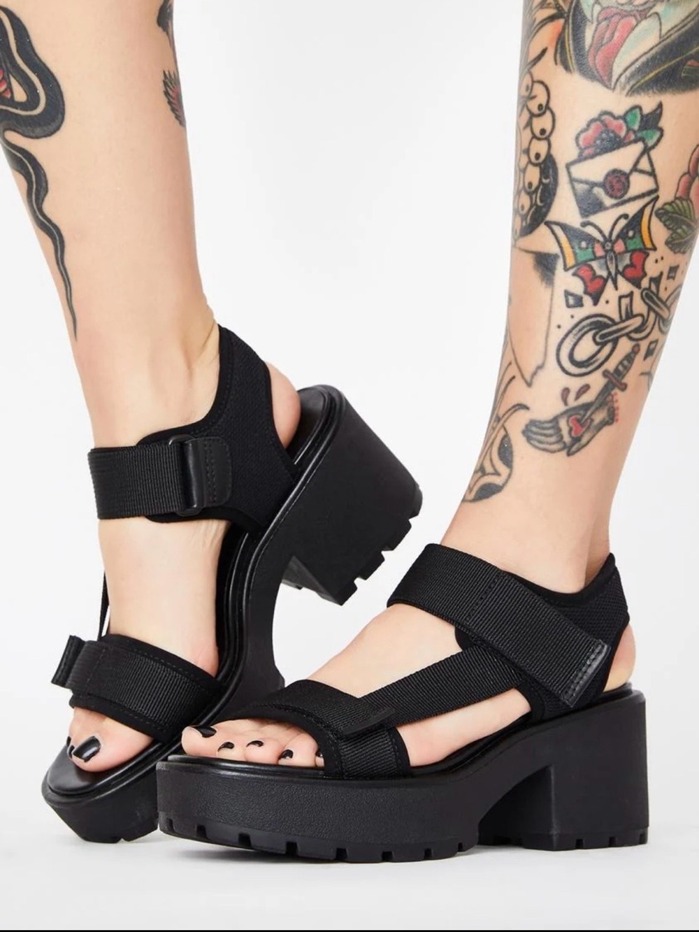Vagabond Dioon Black Chunky Platform Sandals